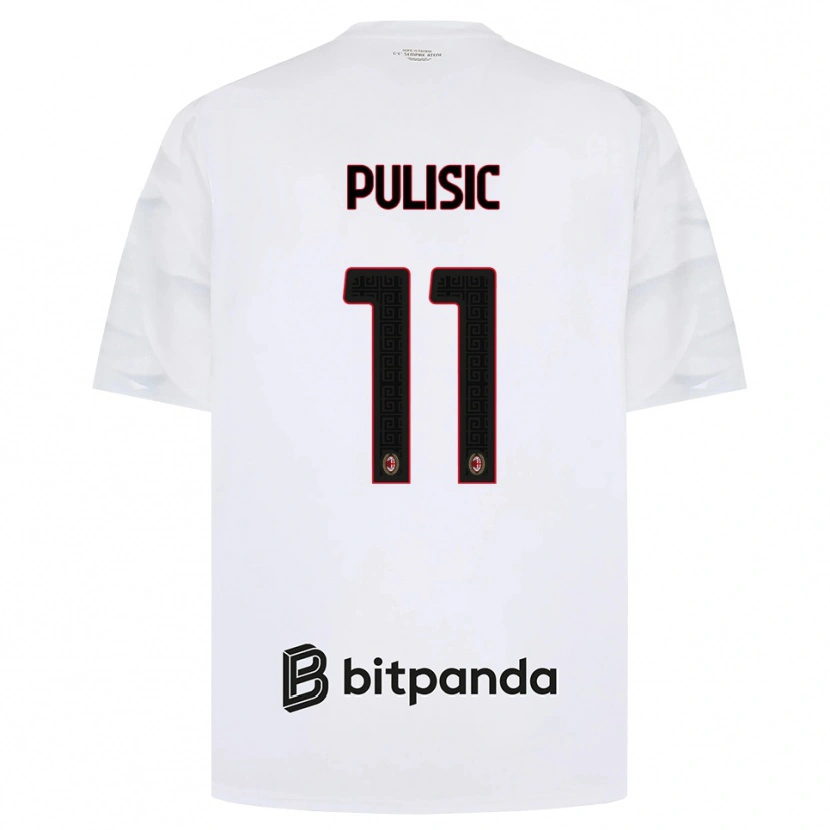 Danxen Dame Christian Pulisic #11 Hvit Rød Svart Bortetrøye Drakt Trøye 2026/27 Skjorter T-Skjorte