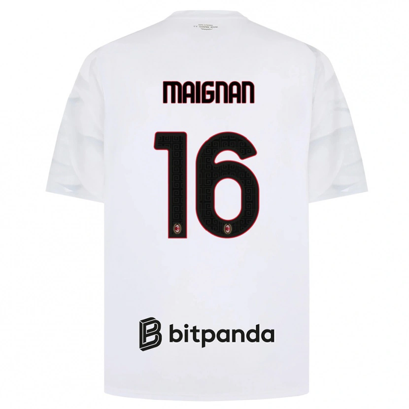 Danxen Dame Mike Maignan #16 Hvit Rød Svart Bortetrøye Drakt Trøye 2026/27 Skjorter T-Skjorte
