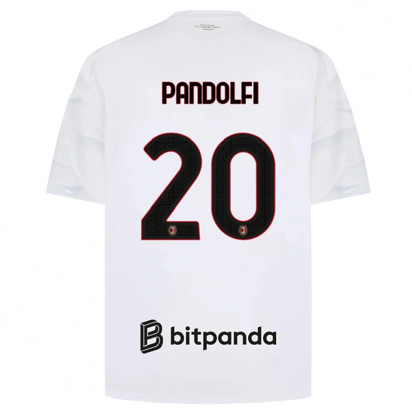 Danxen Dame Fabio Pandolfi #20 Hvit Rød Svart Bortetrøye Drakt Trøye 2026/27 Skjorter T-Skjorte