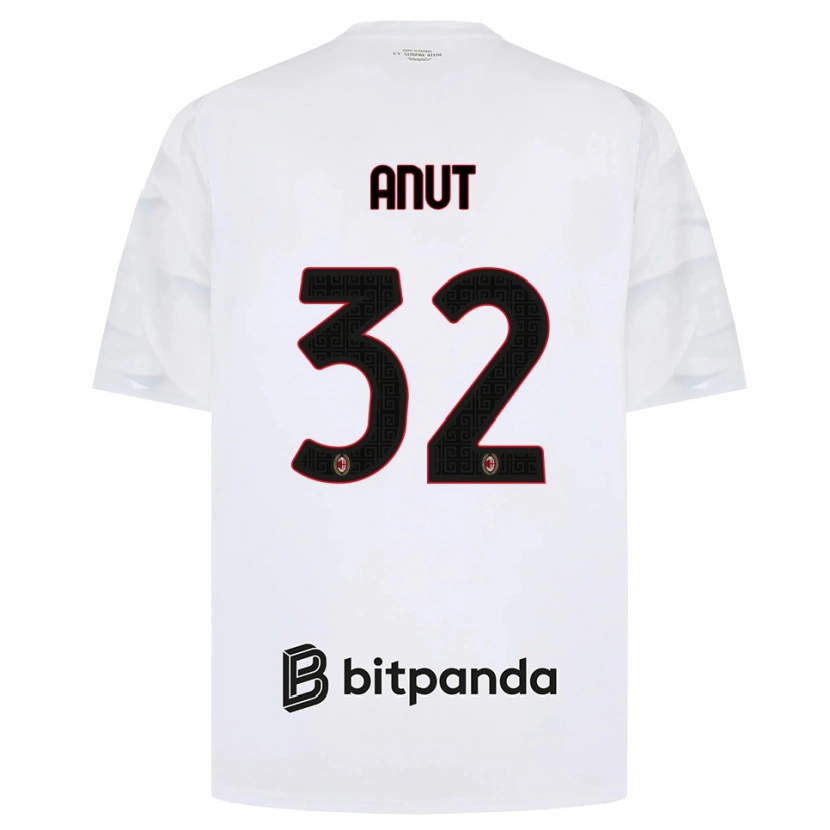 Danxen Dame Niccolo Anut #32 Hvit Rød Svart Bortetrøye Drakt Trøye 2026/27 Skjorter T-Skjorte