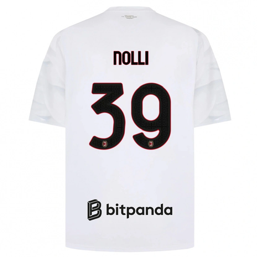 Danxen Dame Luca Nolli #39 Hvit Rød Svart Bortetrøye Drakt Trøye 2026/27 Skjorter T-Skjorte