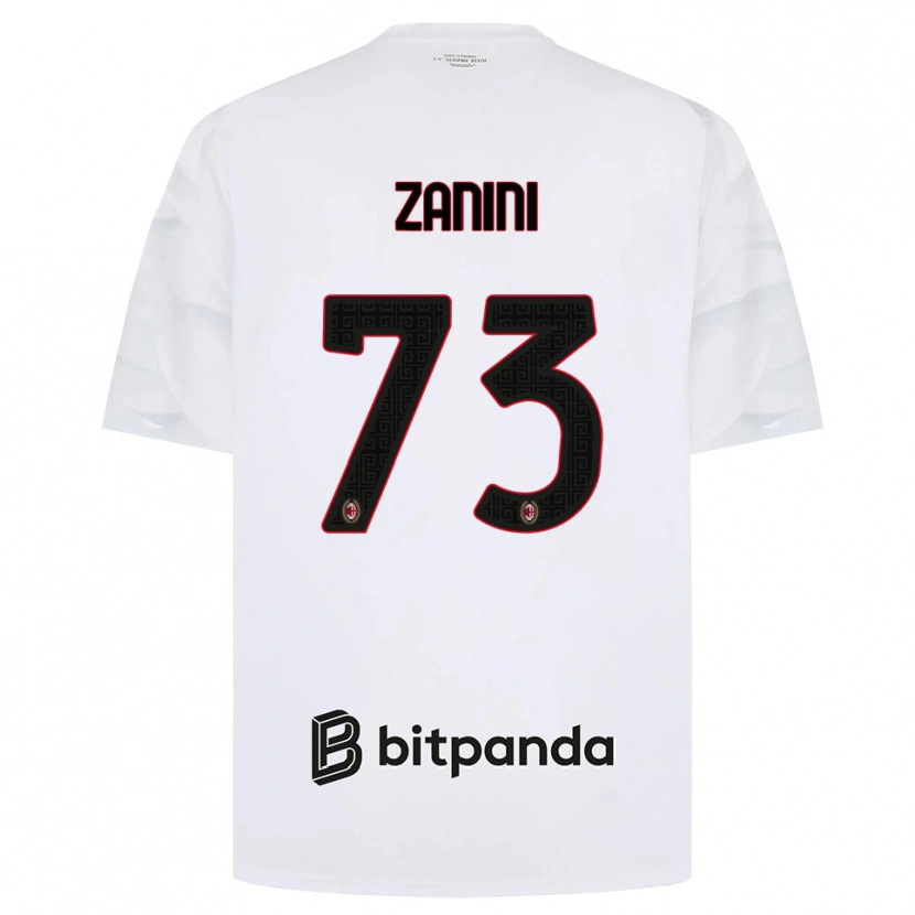 Danxen Dame Paola Zanini #73 Hvit Rød Svart Bortetrøye Drakt Trøye 2026/27 Skjorter T-Skjorte