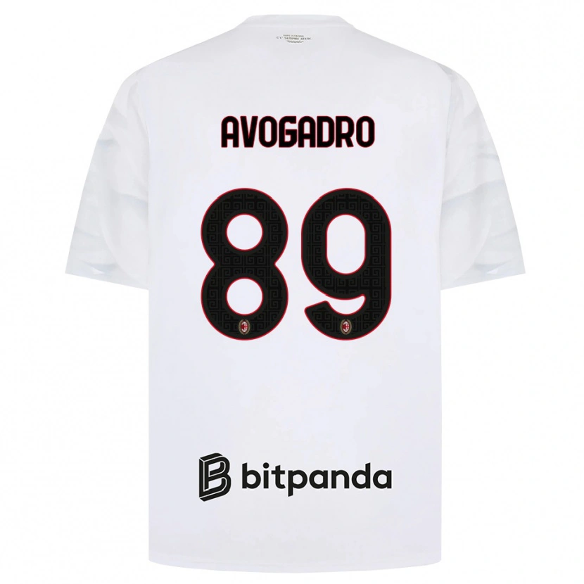Danxen Dame Pietro Avogadro #89 Hvit Rød Svart Bortetrøye Drakt Trøye 2026/27 Skjorter T-Skjorte