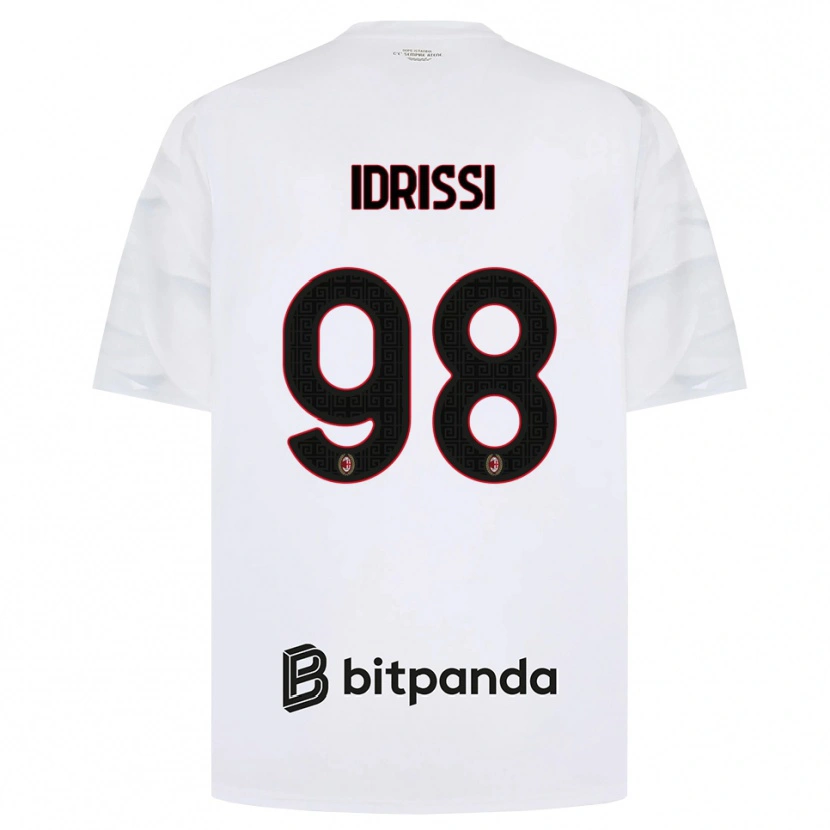 Danxen Dame Yahya Idrissi #98 Hvit Rød Svart Bortetrøye Drakt Trøye 2026/27 Skjorter T-Skjorte