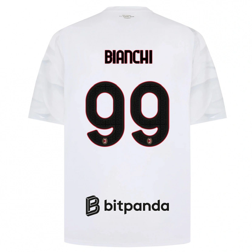 Danxen Dame Alessandro Bianchi #99 Hvit Rød Svart Bortetrøye Drakt Trøye 2026/27 Skjorter T-Skjorte