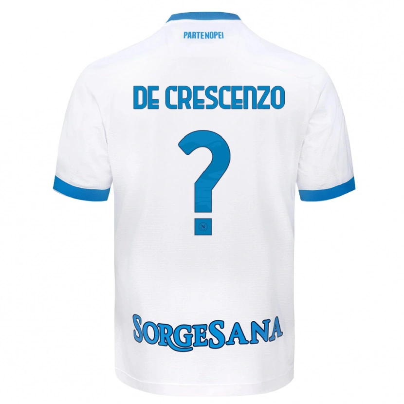 Danxen Dame Francesco De Crescenzo #0 Hvit Himmelblå Bortetrøye Drakt Trøye 2026/27 Skjorter T-Skjorte