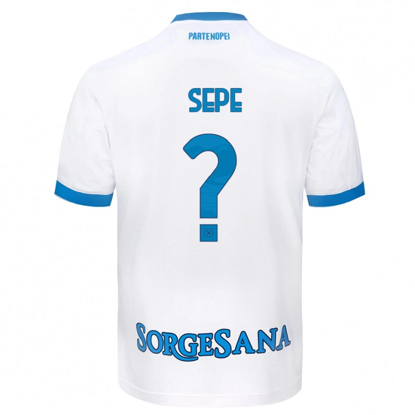 Danxen Dame Mauro Sepe #0 Hvit Himmelblå Bortetrøye Drakt Trøye 2026/27 Skjorter T-Skjorte