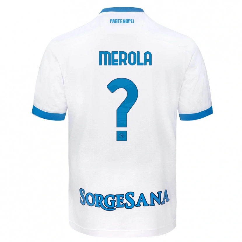 Danxen Dame Marco Merola #0 Hvit Himmelblå Bortetrøye Drakt Trøye 2026/27 Skjorter T-Skjorte