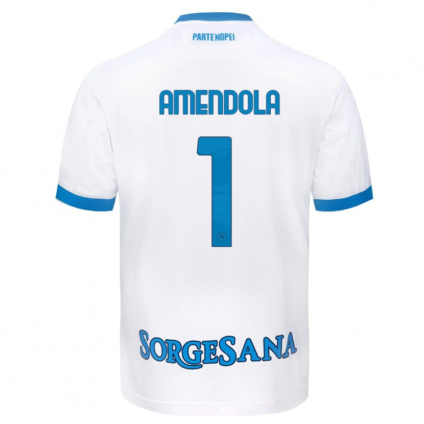 Danxen Dame Antonio Amendola #1 Hvit Himmelblå Bortetrøye Drakt Trøye 2026/27 Skjorter T-Skjorte