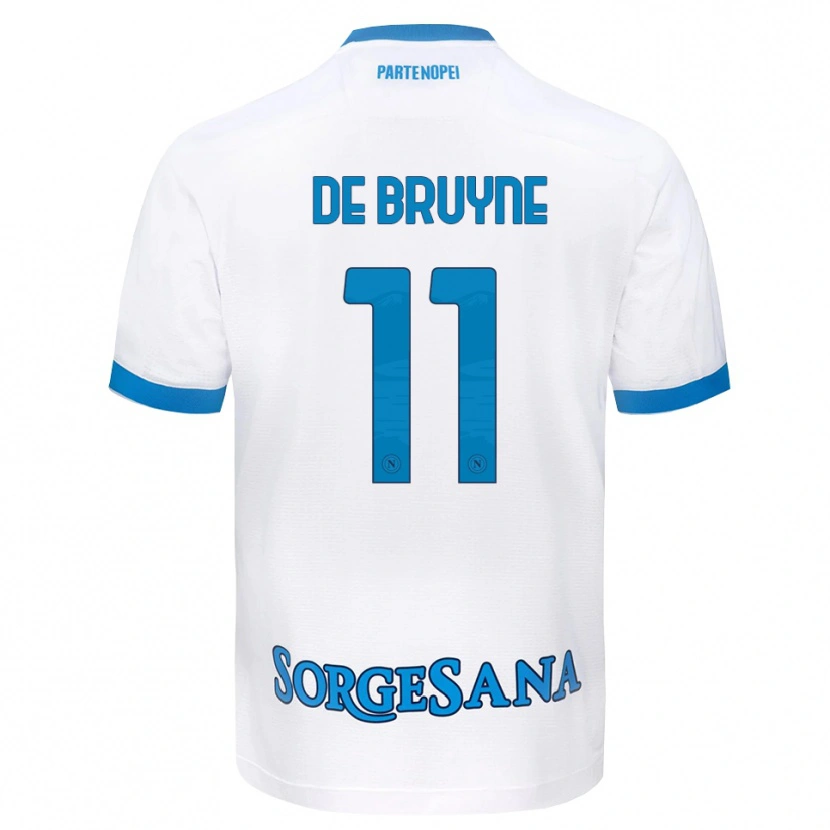 Danxen Dame Kevin De Bruyne #11 Hvit Himmelblå Bortetrøye Drakt Trøye 2026/27 Skjorter T-Skjorte