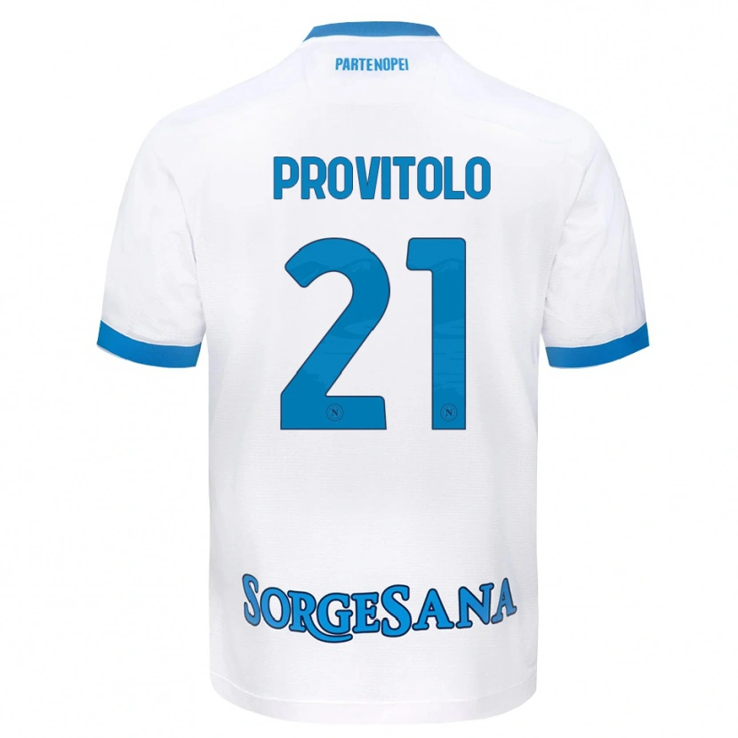 Danxen Dame Vincenzo Provitolo #21 Hvit Himmelblå Bortetrøye Drakt Trøye 2026/27 Skjorter T-Skjorte