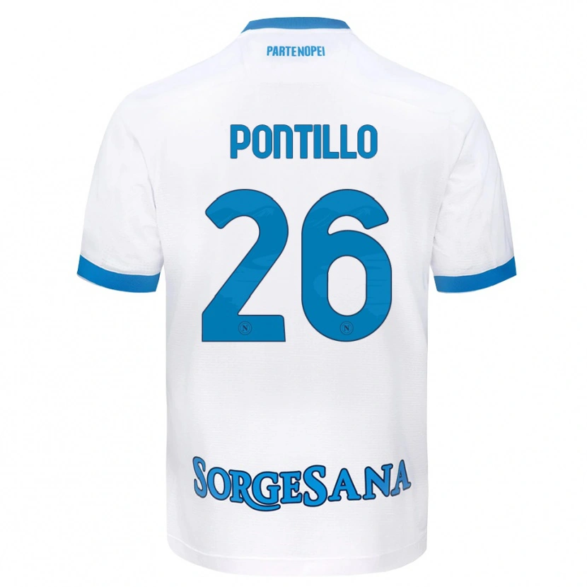 Danxen Dame Pasquale Pontillo #26 Hvit Himmelblå Bortetrøye Drakt Trøye 2026/27 Skjorter T-Skjorte