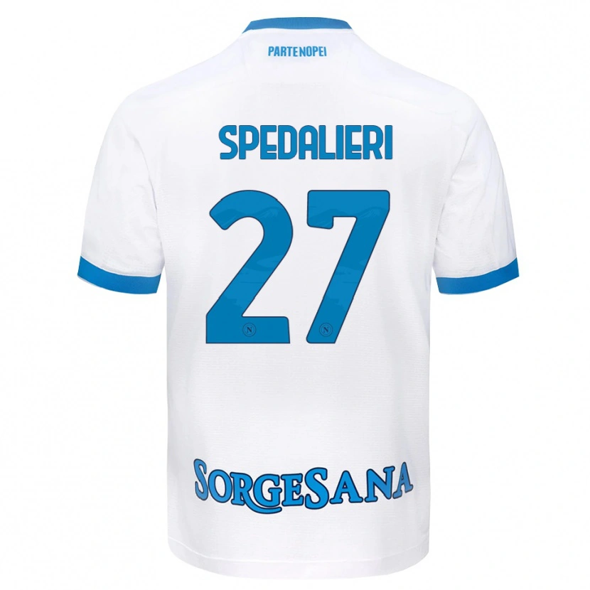 Danxen Dame Johnatan Andrea Spedalieri #27 Hvit Himmelblå Bortetrøye Drakt Trøye 2026/27 Skjorter T-Skjorte