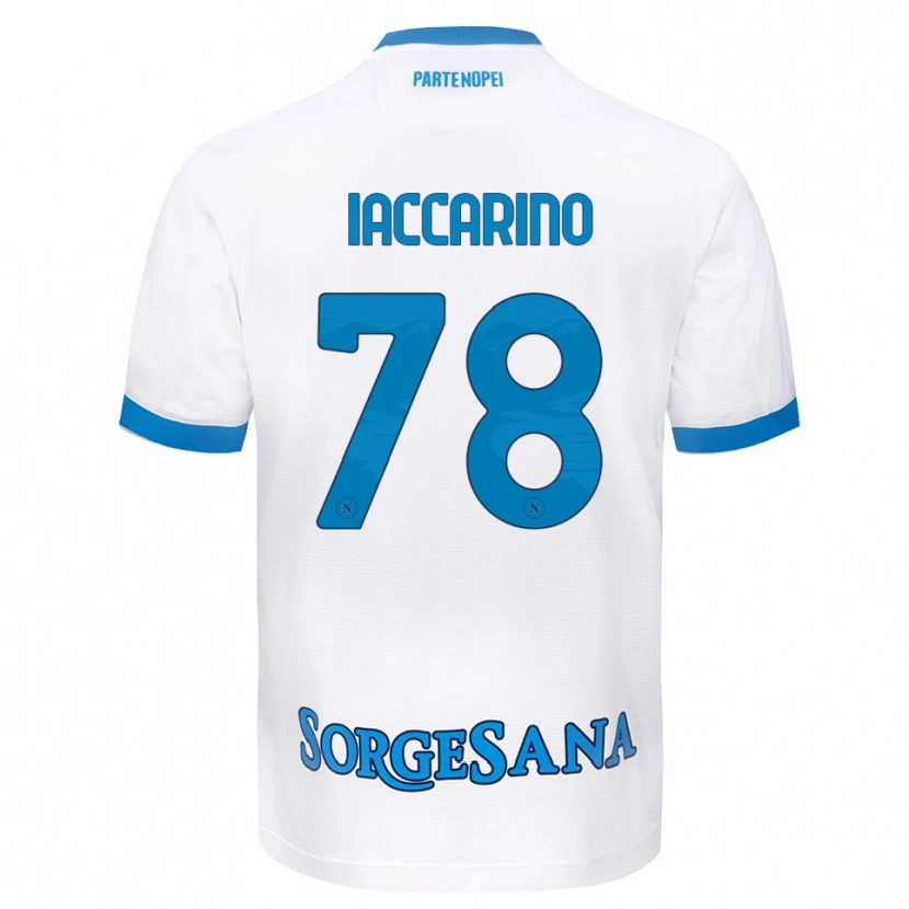 Danxen Dame Gennaro Iaccarino #78 Hvit Himmelblå Bortetrøye Drakt Trøye 2026/27 Skjorter T-Skjorte