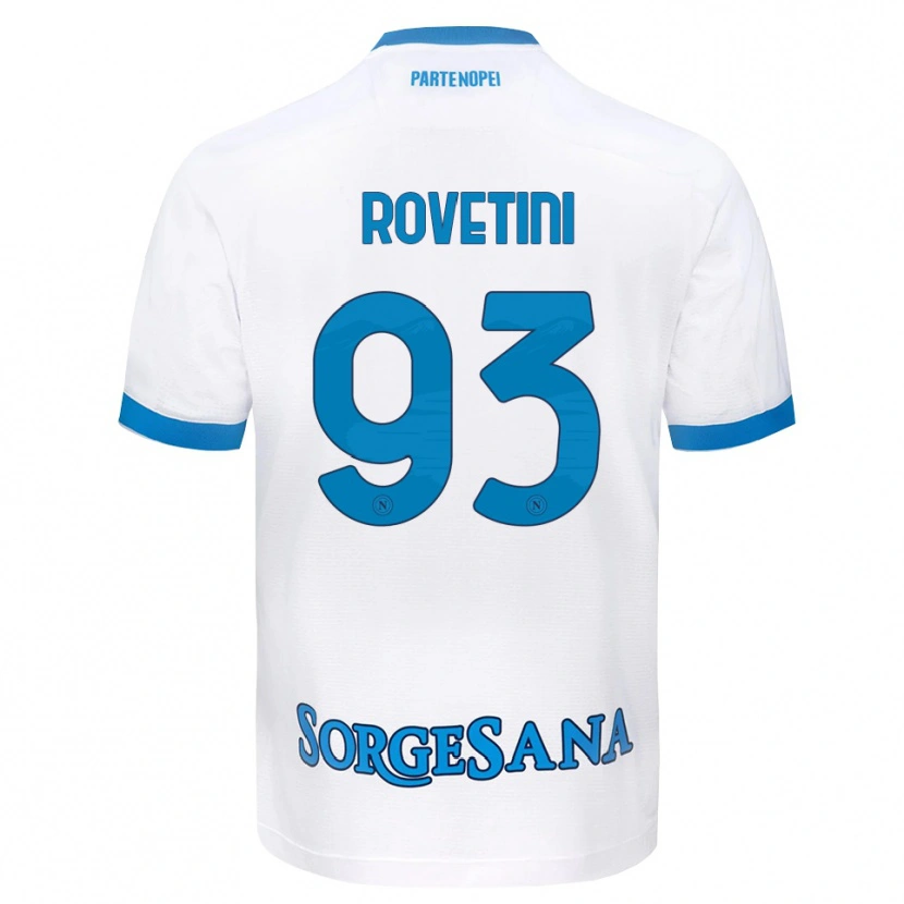 Danxen Dame Alessandro Rovetini #93 Hvit Himmelblå Bortetrøye Drakt Trøye 2026/27 Skjorter T-Skjorte