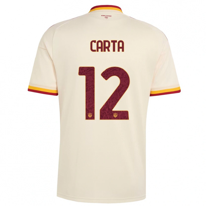 Danxen Dame Lorenzo Carta #12 Champagne Rød Gul Bortetrøye Drakt Trøye 2026/27 Skjorter T-Skjorte