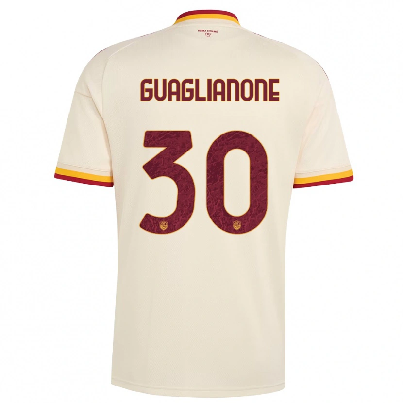 Danxen Dame Mattia Guaglianone #30 Champagne Rød Gul Bortetrøye Drakt Trøye 2026/27 Skjorter T-Skjorte