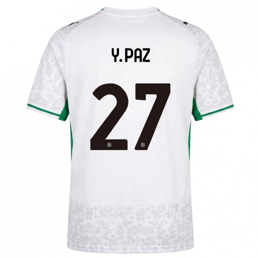 Danxen Dame Yeferson Paz #27 Hvit Svart Grønn Bortetrøye Drakt Trøye 2026/27 Skjorter T-Skjorte