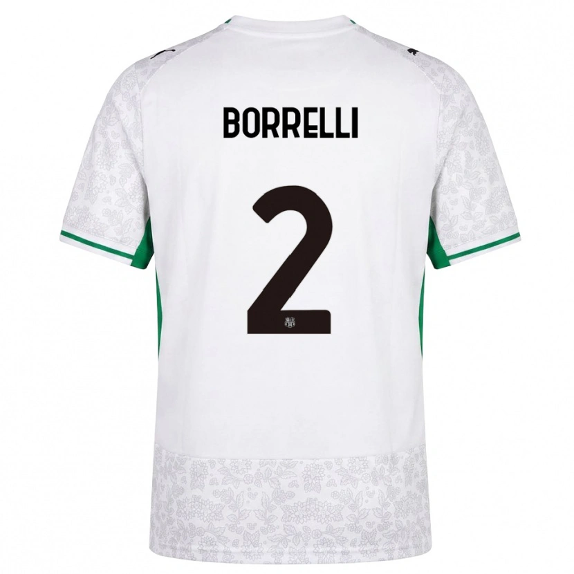 Danxen Dame Michele Borrelli #2 Hvit Svart Grønn Bortetrøye Drakt Trøye 2026/27 Skjorter T-Skjorte