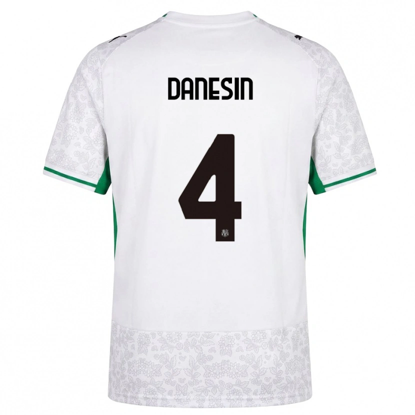Danxen Dame Federico Danesin #4 Hvit Svart Grønn Bortetrøye Drakt Trøye 2026/27 Skjorter T-Skjorte
