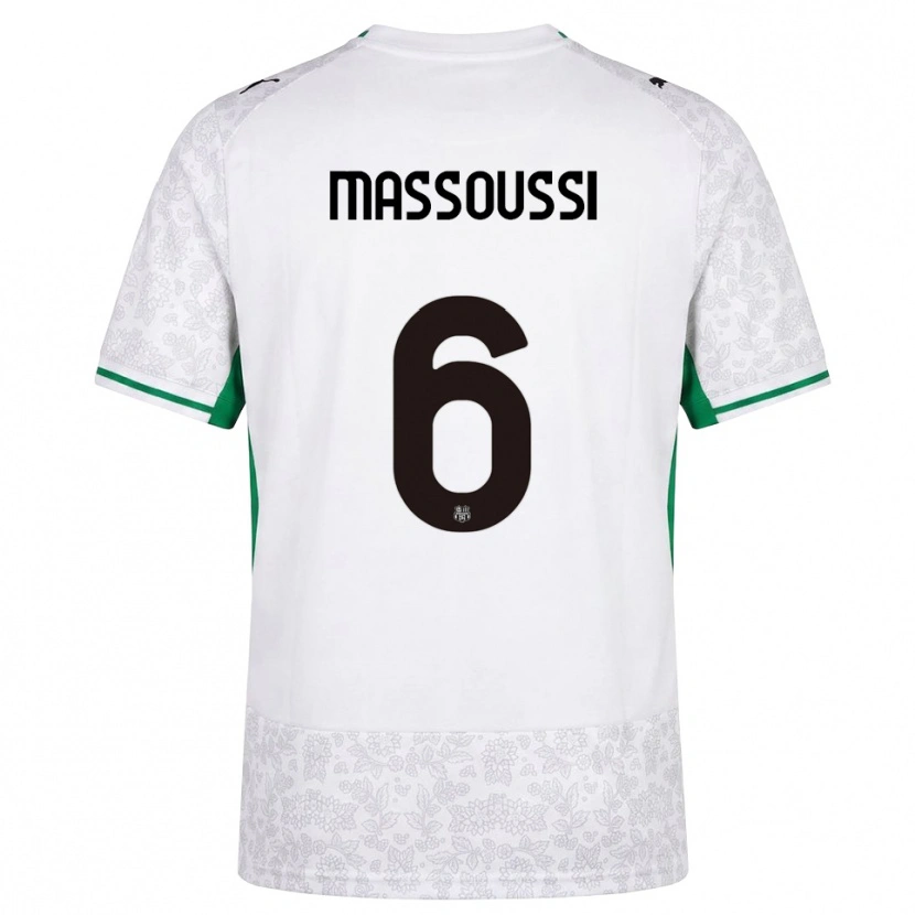 Danxen Dame Zaid Massoussi #6 Hvit Svart Grønn Bortetrøye Drakt Trøye 2026/27 Skjorter T-Skjorte