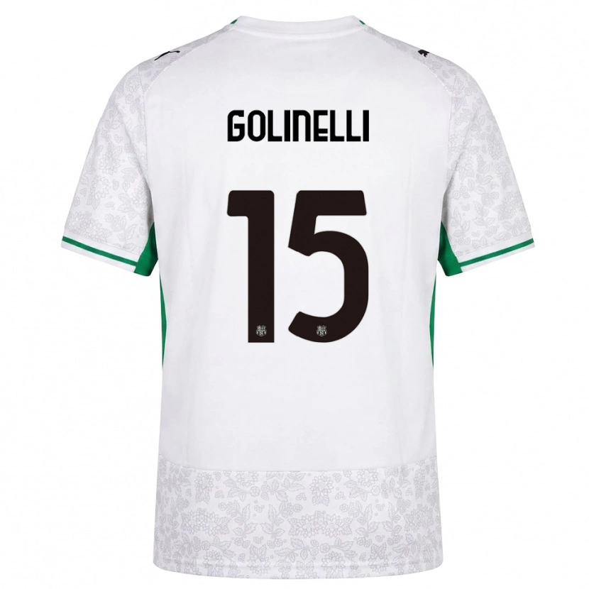 Danxen Dame Emanuele Golinelli #15 Hvit Svart Grønn Bortetrøye Drakt Trøye 2026/27 Skjorter T-Skjorte