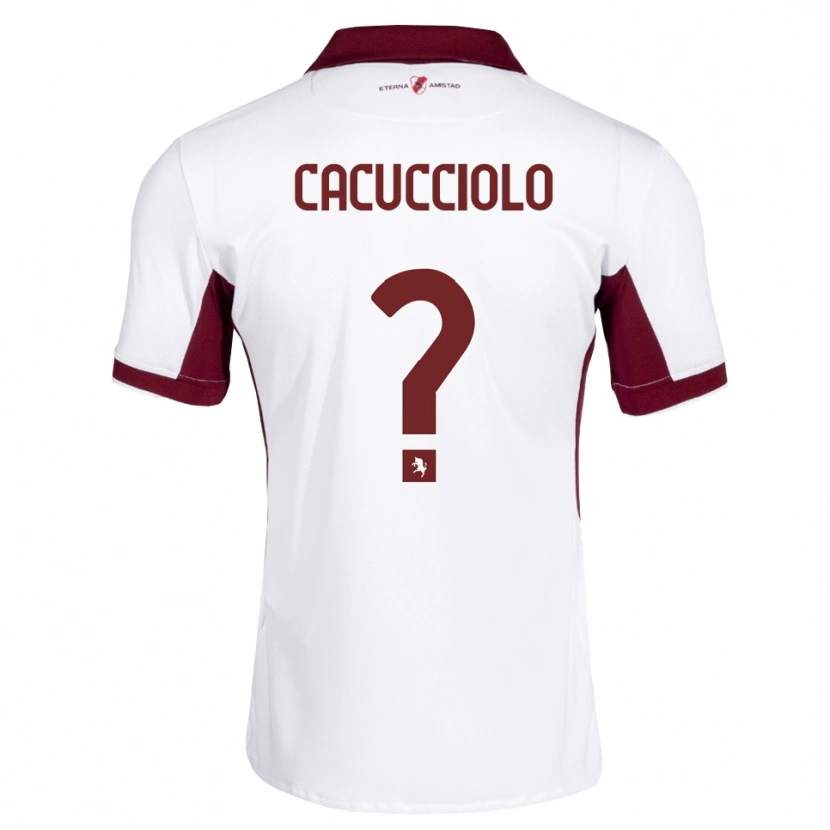 Danxen Dame Giulio Cacucciolo #0 Burgunder Hvit Rød Bortetrøye Drakt Trøye 2026/27 Skjorter T-Skjorte