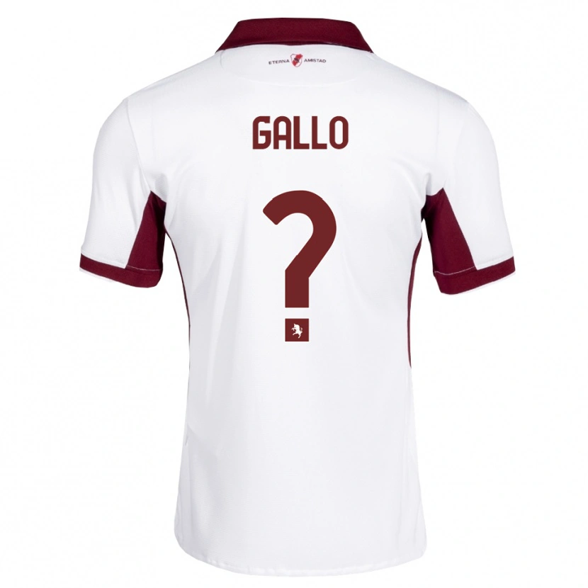 Danxen Dame Mattia Gallo #0 Burgunder Hvit Rød Bortetrøye Drakt Trøye 2026/27 Skjorter T-Skjorte