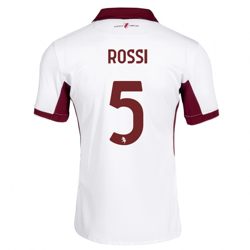 Danxen Dame Simone Rossi #5 Burgunder Hvit Rød Bortetrøye Drakt Trøye 2026/27 Skjorter T-Skjorte