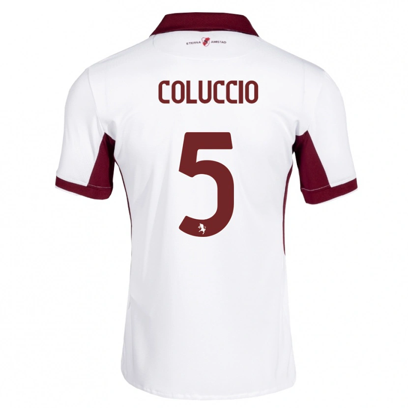 Danxen Dame Francesca Coluccio #5 Burgunder Hvit Rød Bortetrøye Drakt Trøye 2026/27 Skjorter T-Skjorte