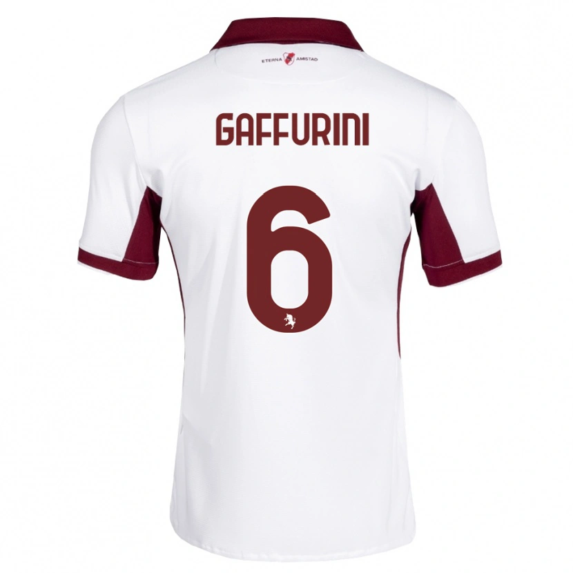 Danxen Dame Davide Gaffurini #6 Burgunder Hvit Rød Bortetrøye Drakt Trøye 2026/27 Skjorter T-Skjorte