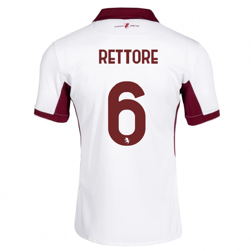 Danxen Dame Mirko Rettore #6 Burgunder Hvit Rød Bortetrøye Drakt Trøye 2026/27 Skjorter T-Skjorte