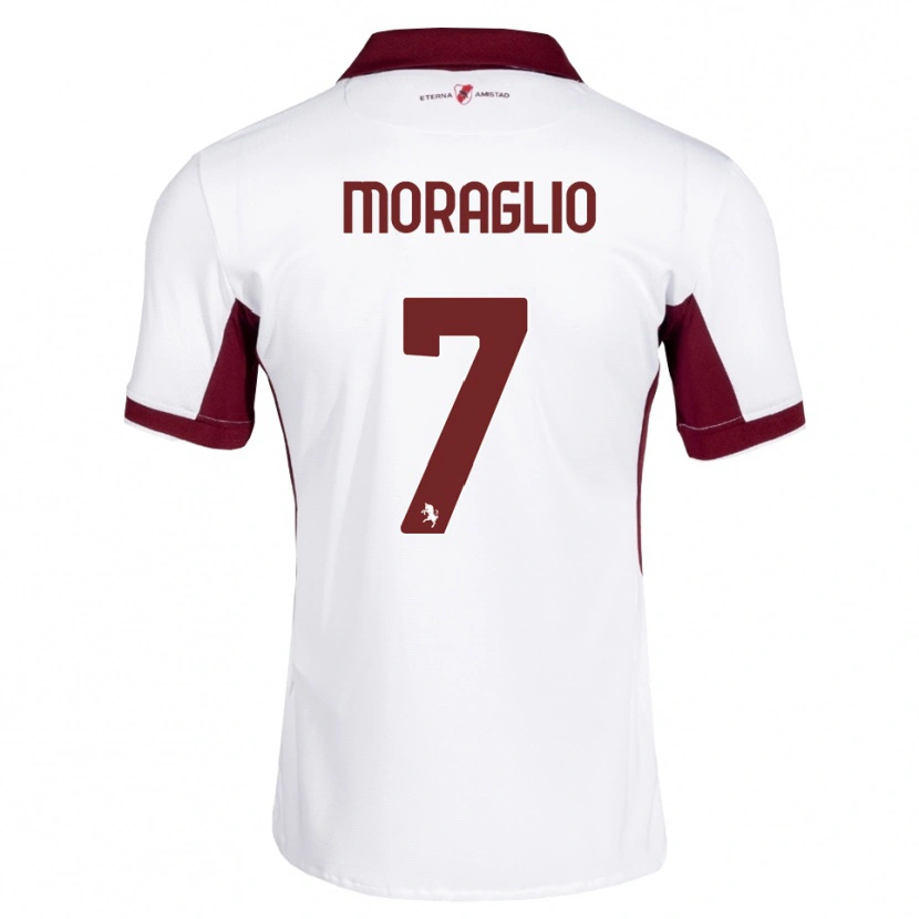 Danxen Dame Federico Moraglio #7 Burgunder Hvit Rød Bortetrøye Drakt Trøye 2026/27 Skjorter T-Skjorte