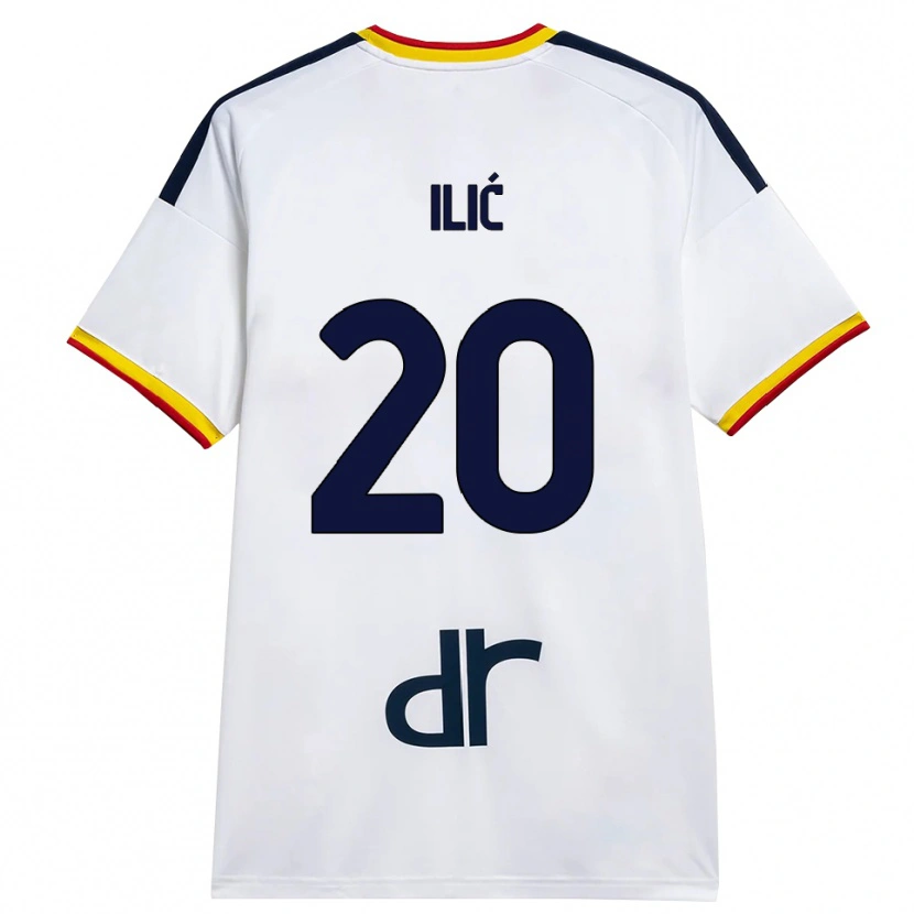 Danxen Dame Ivan Ilić #20 Hvit Gul Rød Bortetrøye Drakt Trøye 2026/27 Skjorter T-Skjorte