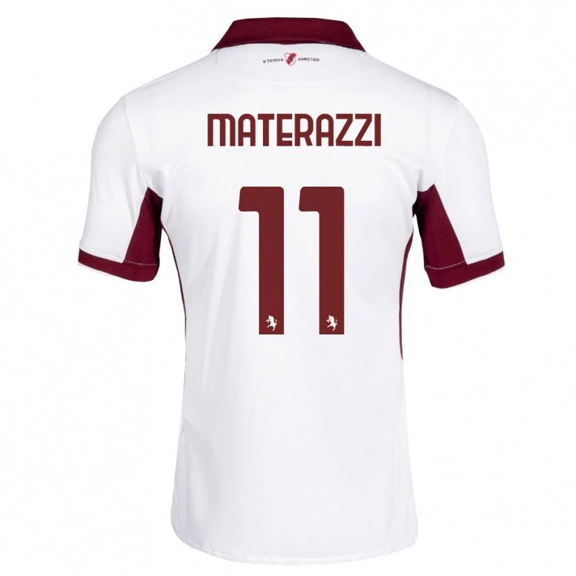 Danxen Dame Gianfilippo Materazzi #11 Burgunder Hvit Rød Bortetrøye Drakt Trøye 2026/27 Skjorter T-Skjorte