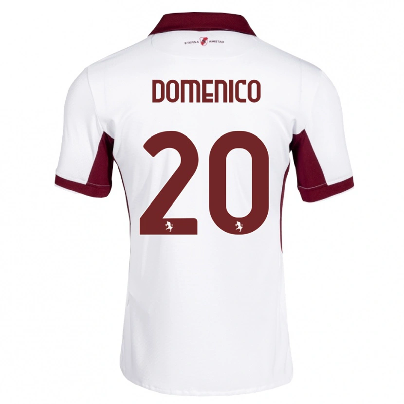 Danxen Dame Domenico Gai #20 Burgunder Hvit Rød Bortetrøye Drakt Trøye 2026/27 Skjorter T-Skjorte