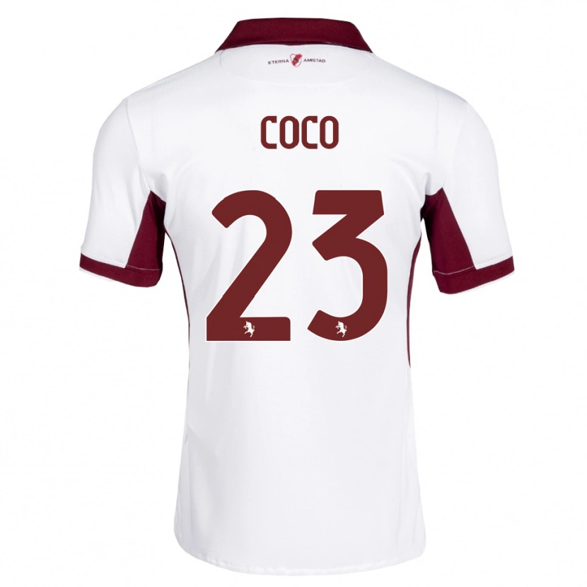 Danxen Dame Saúl Coco #23 Burgunder Hvit Rød Bortetrøye Drakt Trøye 2026/27 Skjorter T-Skjorte
