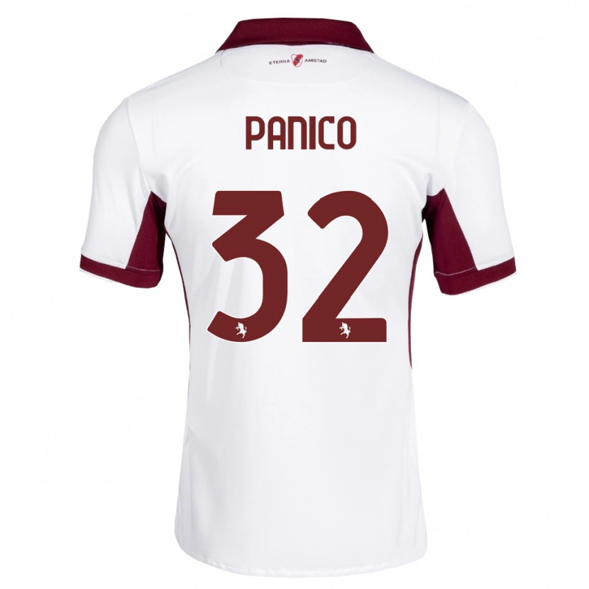 Danxen Dame Patrizia Panico #32 Burgunder Hvit Rød Bortetrøye Drakt Trøye 2026/27 Skjorter T-Skjorte