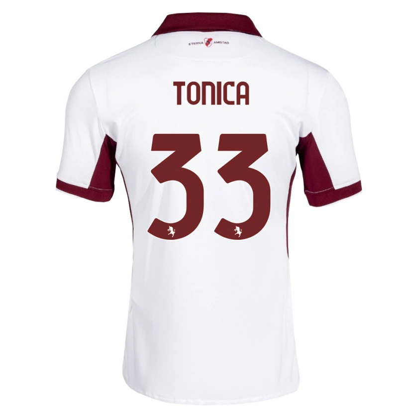 Danxen Dame Daniel Tonica #33 Burgunder Hvit Rød Bortetrøye Drakt Trøye 2026/27 Skjorter T-Skjorte