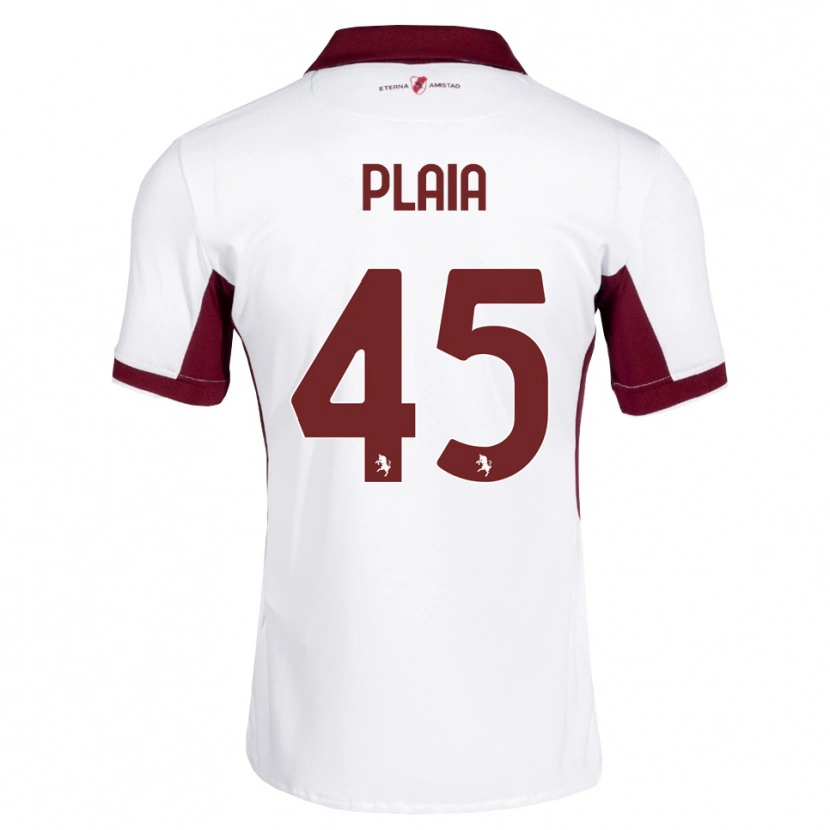 Danxen Dame Francesco Plaia #45 Burgunder Hvit Rød Bortetrøye Drakt Trøye 2026/27 Skjorter T-Skjorte