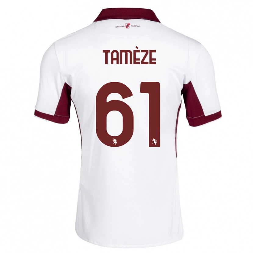 Danxen Dame Adrien Tamèze #61 Burgunder Hvit Rød Bortetrøye Drakt Trøye 2026/27 Skjorter T-Skjorte