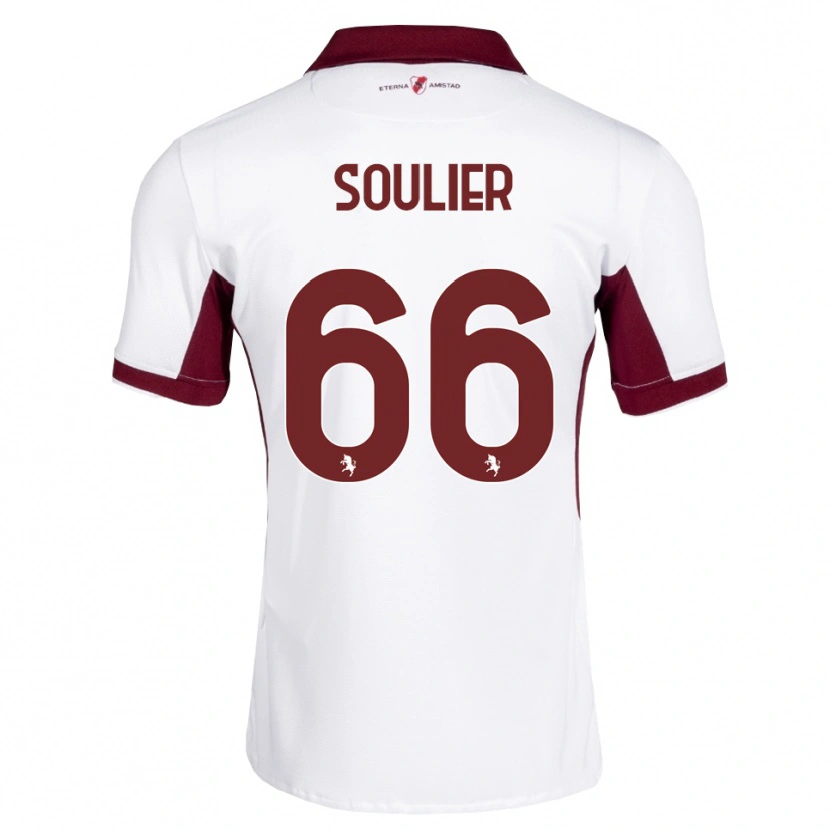 Danxen Dame Evan Soulier #66 Burgunder Hvit Rød Bortetrøye Drakt Trøye 2026/27 Skjorter T-Skjorte