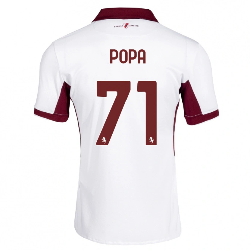 Danxen Dame Mihai Popa #71 Burgunder Hvit Rød Bortetrøye Drakt Trøye 2026/27 Skjorter T-Skjorte