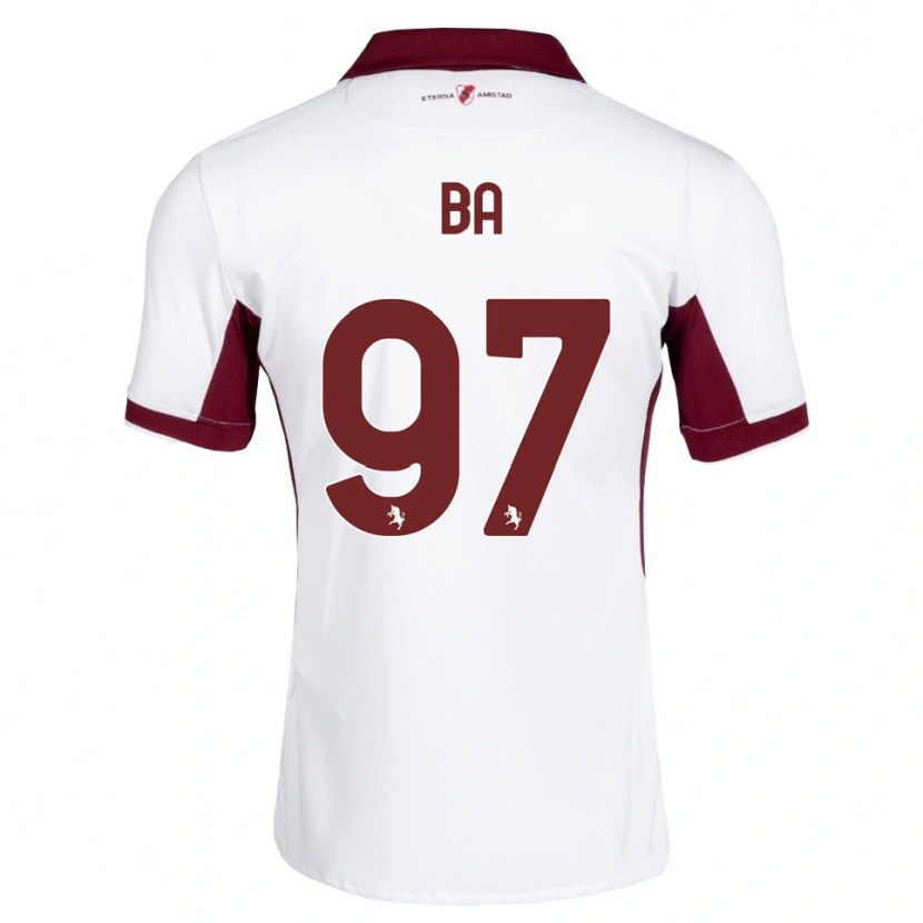 Danxen Dame El-Hadji Ba #97 Burgunder Hvit Rød Bortetrøye Drakt Trøye 2026/27 Skjorter T-Skjorte