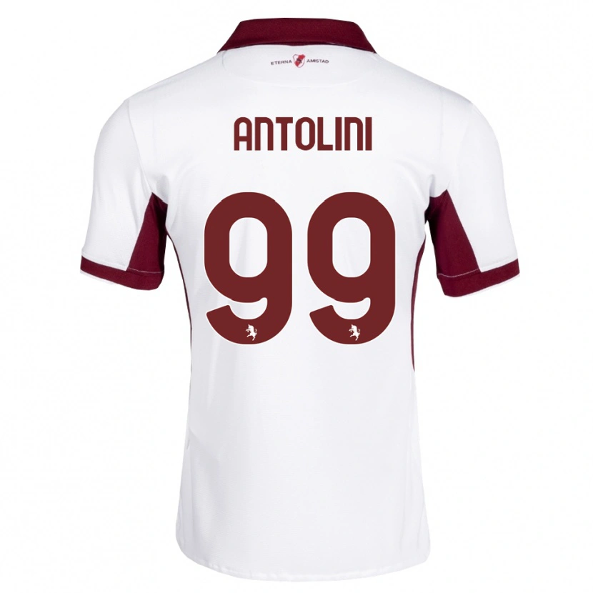 Danxen Dame Jacopo Antolini #99 Burgunder Hvit Rød Bortetrøye Drakt Trøye 2026/27 Skjorter T-Skjorte