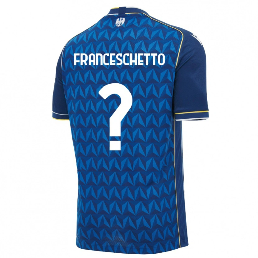 Danxen Dame Mattia Franceschetto #0 Kongeblå Hvit Blå Bortetrøye Drakt Trøye 2026/27 Skjorter T-Skjorte