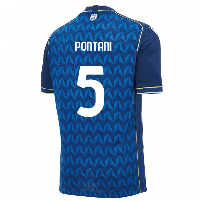 Danxen Dame Leonardo Pontani #5 Kongeblå Hvit Blå Bortetrøye Drakt Trøye 2026/27 Skjorter T-Skjorte