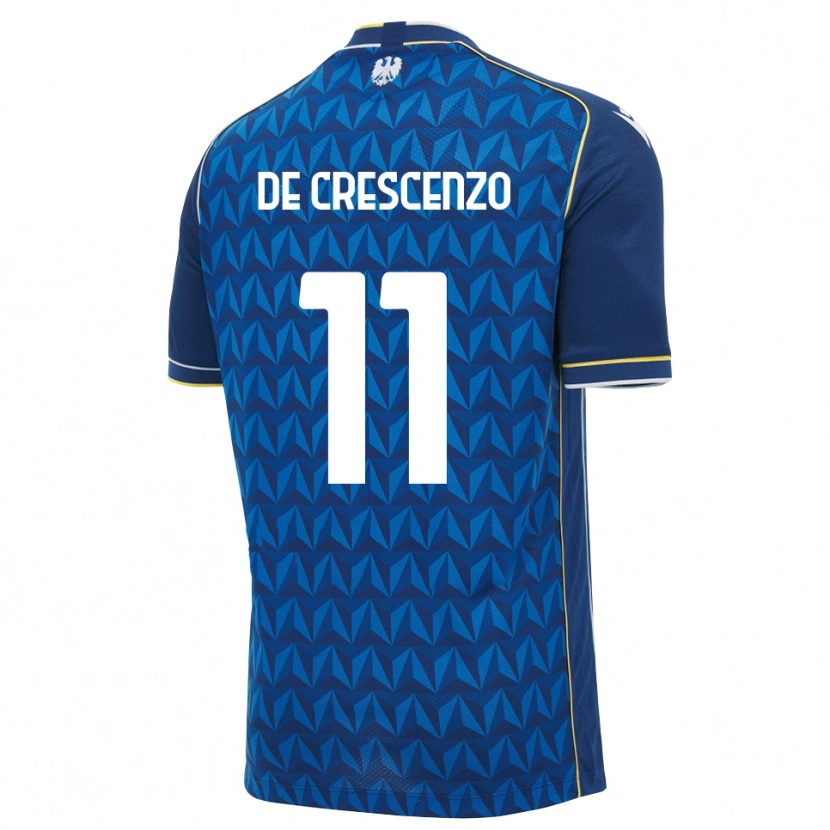 Danxen Dame Marco De Crescenzo #11 Kongeblå Hvit Blå Bortetrøye Drakt Trøye 2026/27 Skjorter T-Skjorte