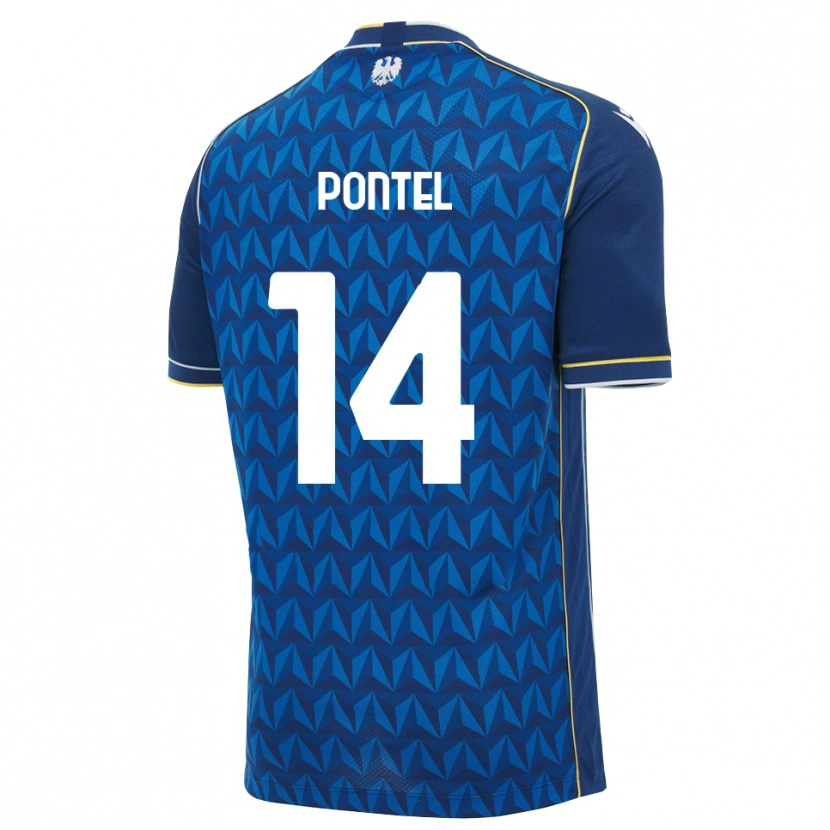 Danxen Dame Simone Pontel #14 Kongeblå Hvit Blå Bortetrøye Drakt Trøye 2026/27 Skjorter T-Skjorte