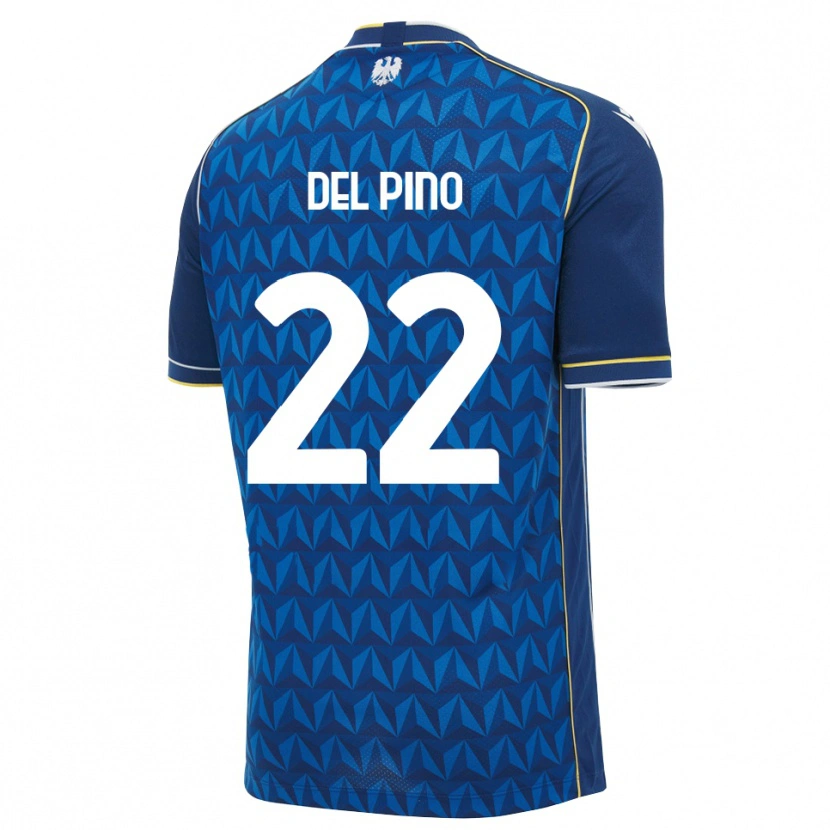 Danxen Dame Lorenzo Del Pino #22 Kongeblå Hvit Blå Bortetrøye Drakt Trøye 2026/27 Skjorter T-Skjorte